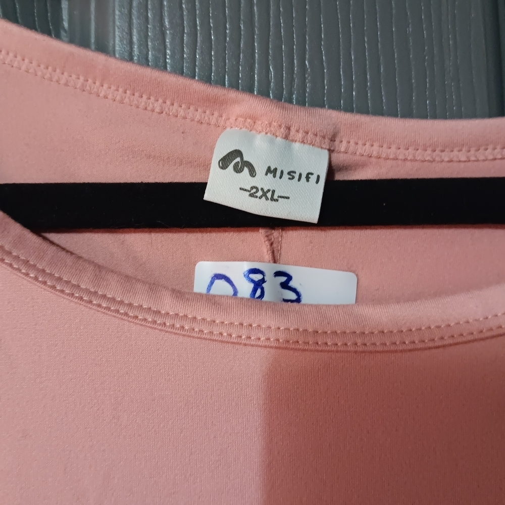 Women's Short Sleeve Boatneck Top in Blush Pink - Picture 6 of 6